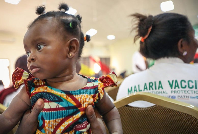 Illustrative photo: malaria vaccine child vaccinated Africa
